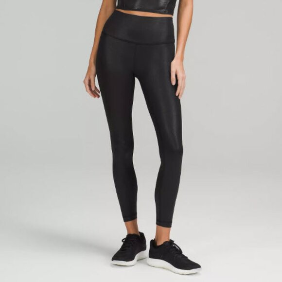 Lululemon Wunder Train HR 28” Special Edition Black Foil - size 6 - Picture 2 of 10